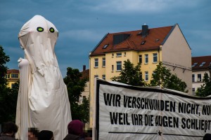 Ein Gespenst geht um - Parade der Unsichtbaren am Rabet - Leipzig 2015 #Stadtfestspiele